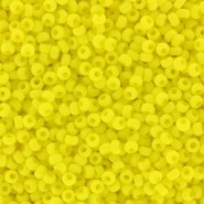 Miyuki rocailles Perlen 11/0 - Matted opaque yellow 11-404F